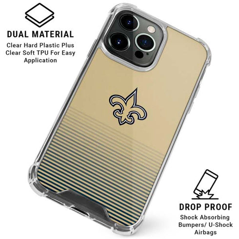 NFL New Orleans Saints Breakaway iPhone 16 Pro Clear Case